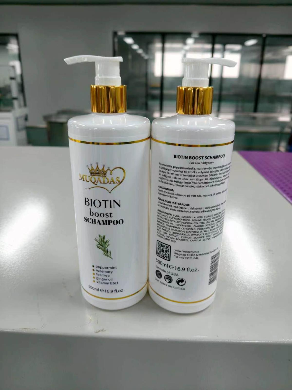Muqadas Biotin Boost Schampo (500 ml) – Mot Håravfall & För Maximerad Volym
